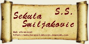 Sekula Smiljaković vizit kartica